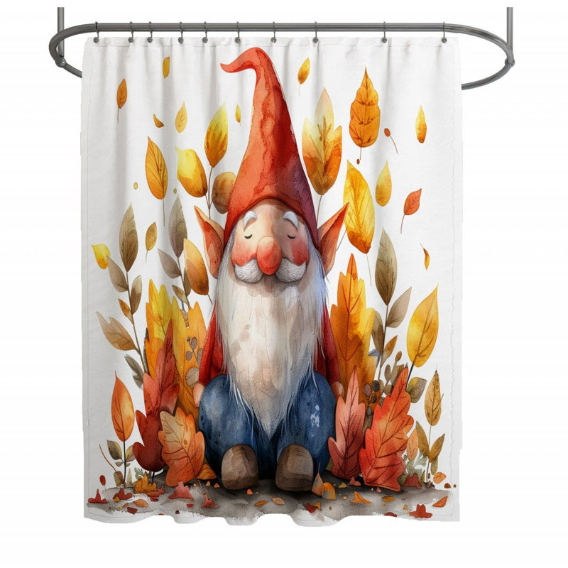 Rideau de douche Gnome - Décoration de salle de bain de caractère - 13092, H 93 po x l 70 po