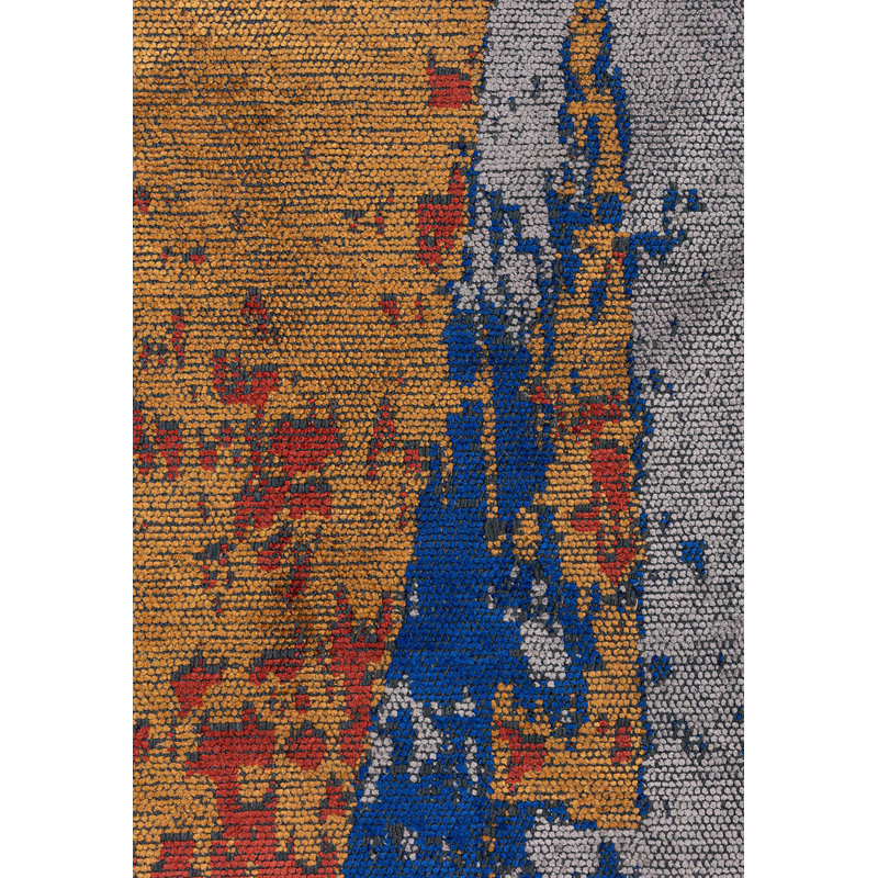Behre Abstract Hand Loom Indoor / Outdoor Area Rug, Rectangle 6'7" x 8'2"