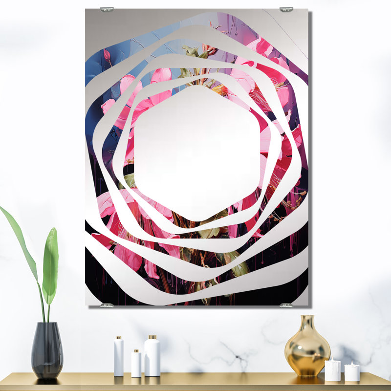 Lesh - Miroir mural fuchsia MIR134186, 40 po x 30 po