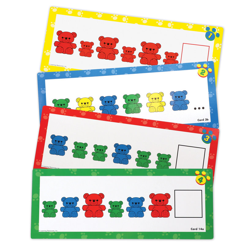Trois cartes à motif de famille d'ours