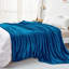 Reversible Faux Fur Mink Fleece Blanket Throw - Ultra Soft Plush Luxury Sofa & Bed Throw, Warm Light-299321583-299321577