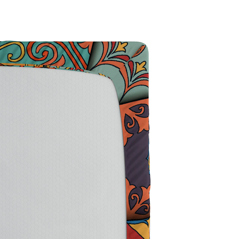 Talavera Microfiber Patchwork Fitted Sheet, Twin XL Fitted Sheet