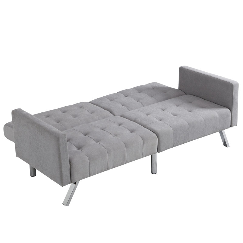 Canapé-lit pliant gris pour un appartement convertible élégant et pratique, Gris clair