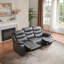 Ensemble de salon inclinable en cuir 3 pièces Lacreta Humes-105475123