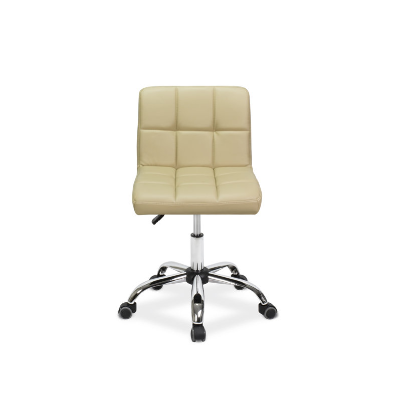 Chaise de travail réglable en hauteur Estephanie, Crème