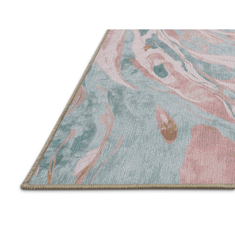 Tapis beige lavable à la machine, Rond 6 pi