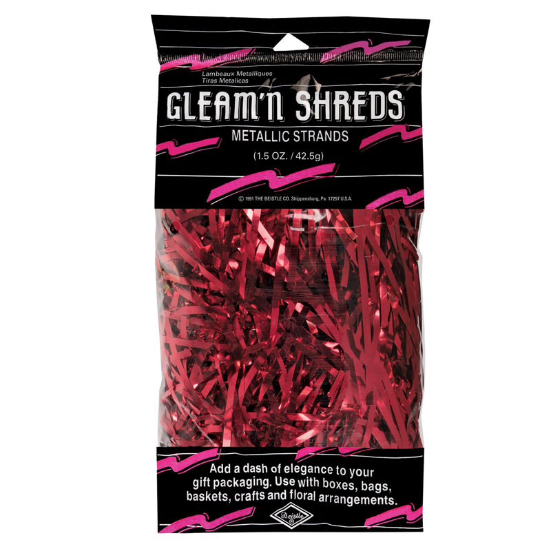 Brins métalliques Gleam 'N Shreds, Rouge