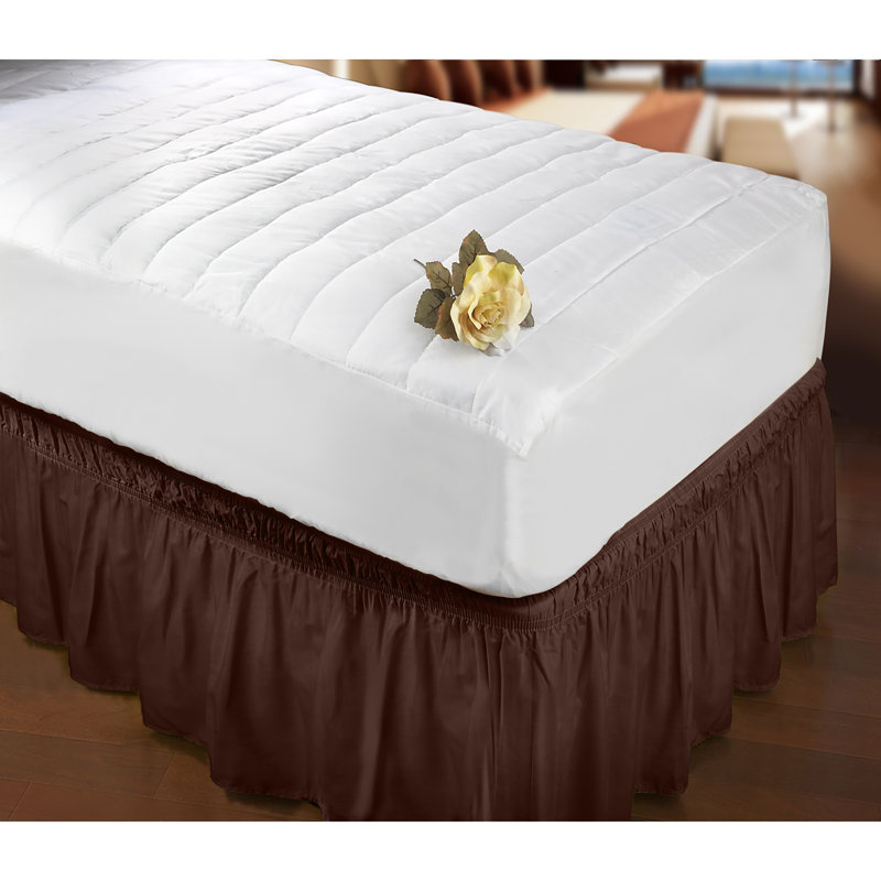 Ruffled Bed Skirt, Chocolate, Twin