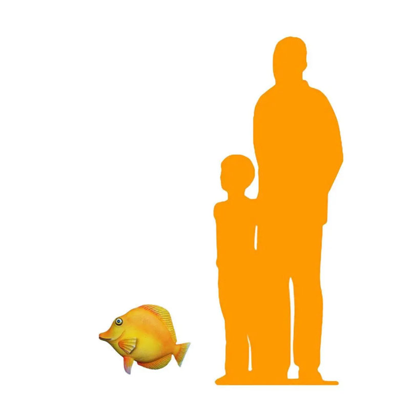 Yellow Tang Fish Statue
