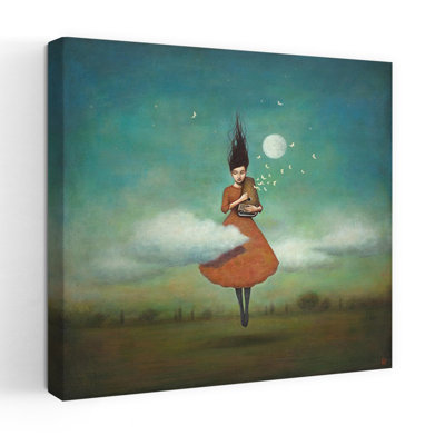 High Notes For Low Clouds Abstract Contemporary Bird Urban Landscape Art
