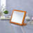 Brown Rectangle Makeup Shaving Tabletop Mirror