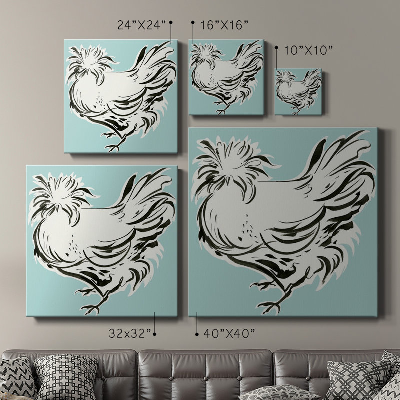 Galliformes III - Toile tendue avec châssis de qualité supérieure - prête à être accrochée