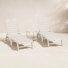 Ensemble de chaise longue 3 pièces avec table d'appoint Nautical