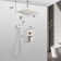 Ceiling Mounted Shower System Combo Set With Handheld And 16"Shower Head