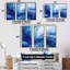 «Blue Emotional Tachism Waves 2» - art mural tachisme-86097706-86097708