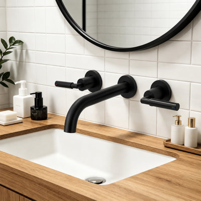 Widespread 2-Handle Bathroom Faucet With Drain Assembly