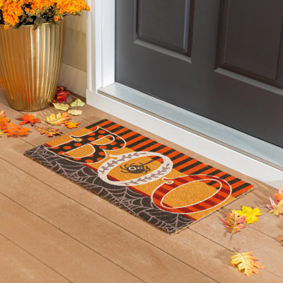 Tapis coco pois et rayures