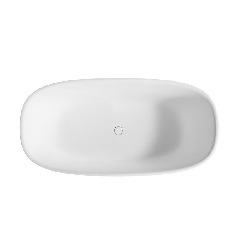 63 inch Freestanding Solid Surface Soaking Bathtub