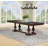 Wandie Rectangular Trestle Dining Table Dark Oak