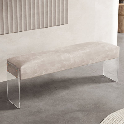 Acrylic bench soft bag simple cloakroom sofa stool