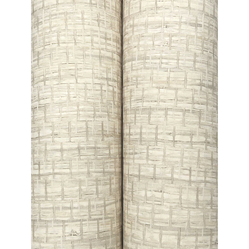 Papier peint tressé, Gris clair