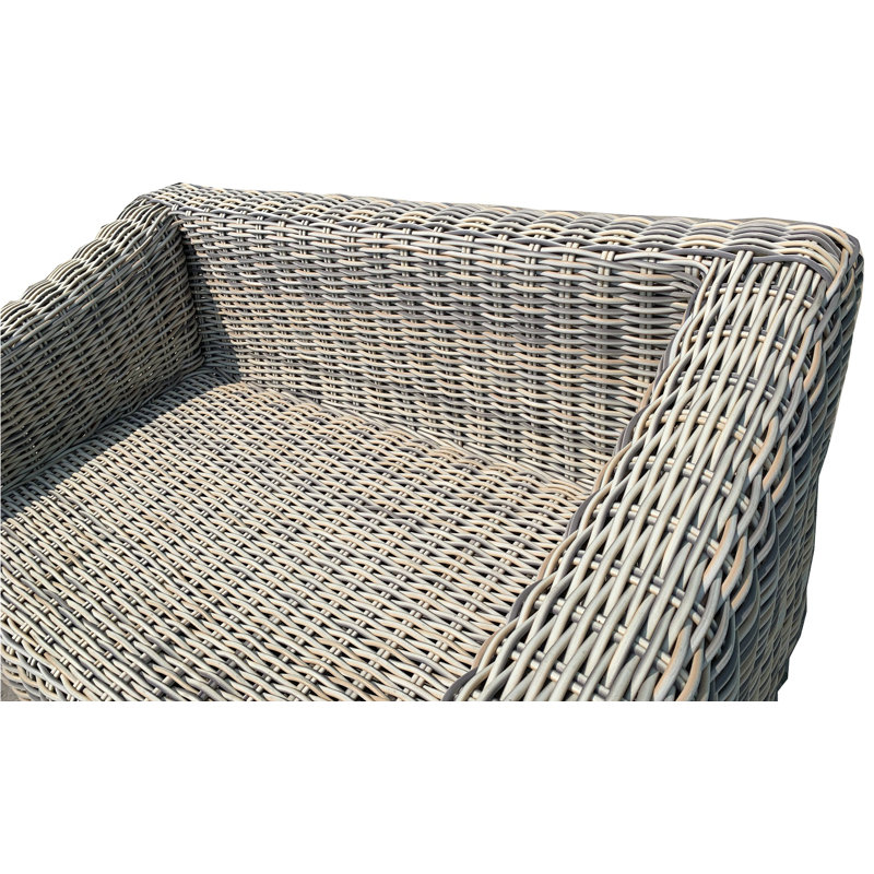 Chaise de patio avec coussins Sommerville, Tanné