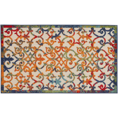 Tapis transitionnel multicolore Newton