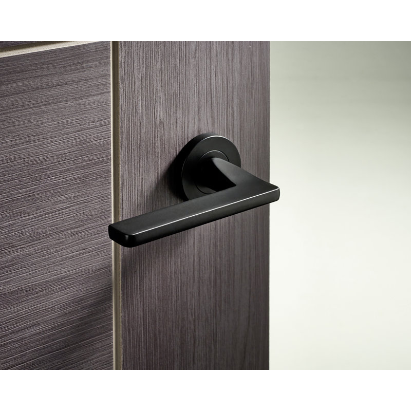 Single Dummy Door Handle, Matte Black