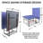 8Ft Mid-Size Table Tennis Table Foldable & Portable Ping Pong Table Set For Indoor Games With Net, 2 Table Tennis Paddles And 3 Balls
