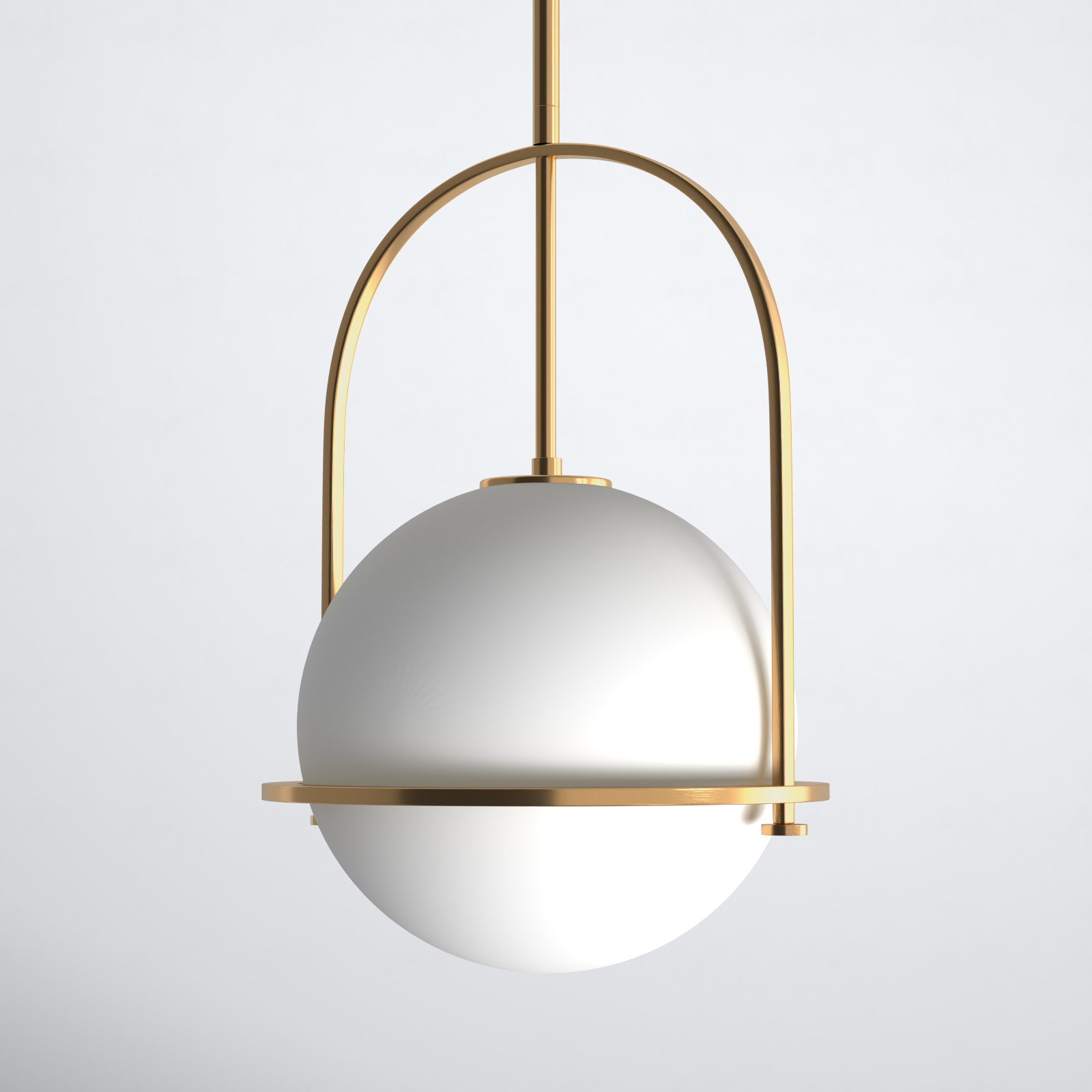 Arie Dimmable Single Light Pendant, 17" H x 11.5" W x 11.5" D, Heritage Brass
