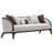Houston Bouclé 3-Seater Sofa - Pebble Gray/Walnut