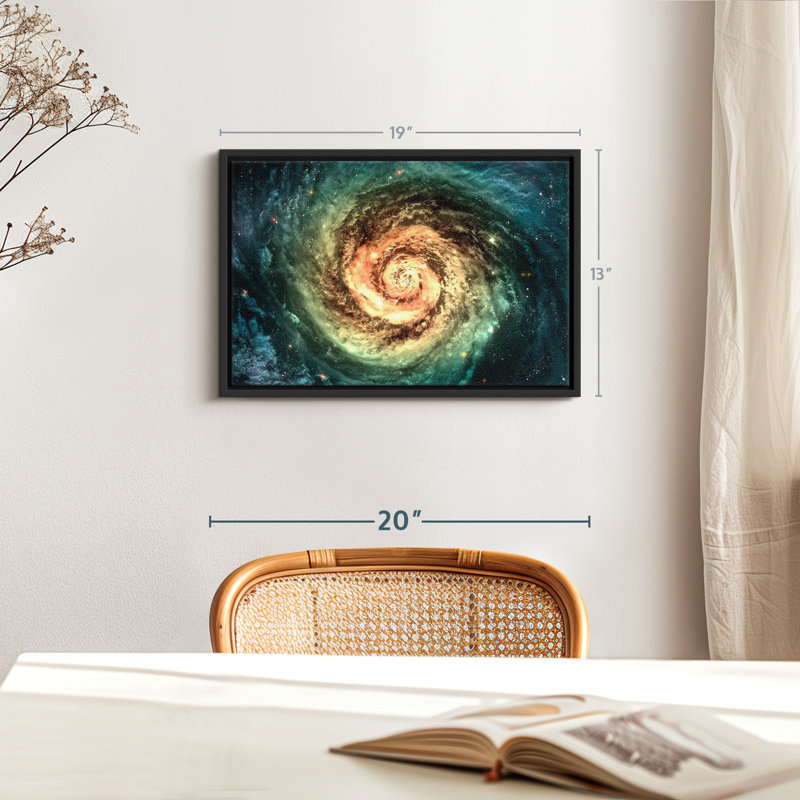 «Spiral Galaxy Canvas Print», H 13 po x l 19 po