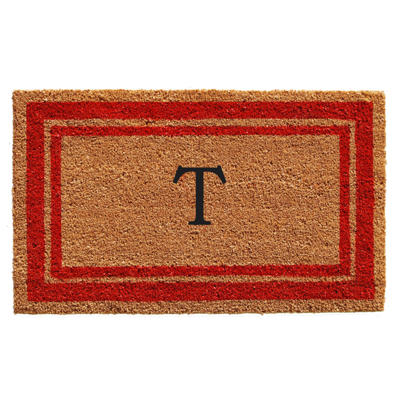 Tapis d'entrée antidérapant Stortz, Rectangle 2 pi x 3 pi, T, Rouge / Brun
