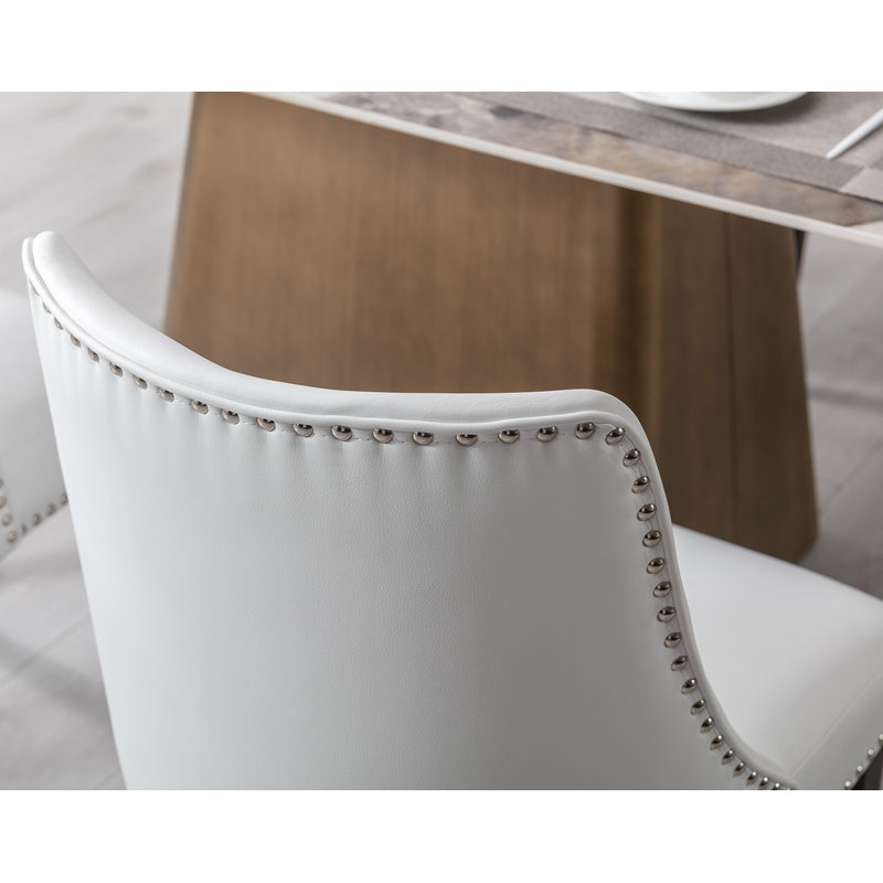 Faraja Solid Back Side Chair, White