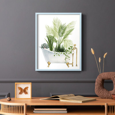 «Plant Bath I», reproduction encadrée - bois massif