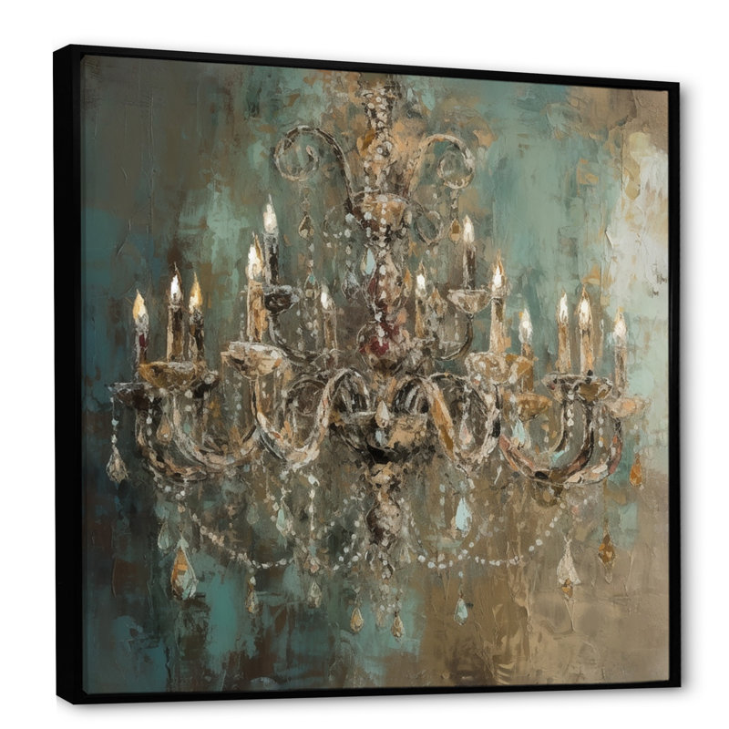 «Pérou Grand Chandelier Showcase III», reproduction sur toile, H 30 po x l 30 po, Reproduction avec cadre flottant, Noir