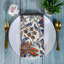  Ensemble de 12 serviettes de table en coin en mélange de lin et en onglet à imprimé de serviettes de table lavables et réutilisables 20 x 20-525312798