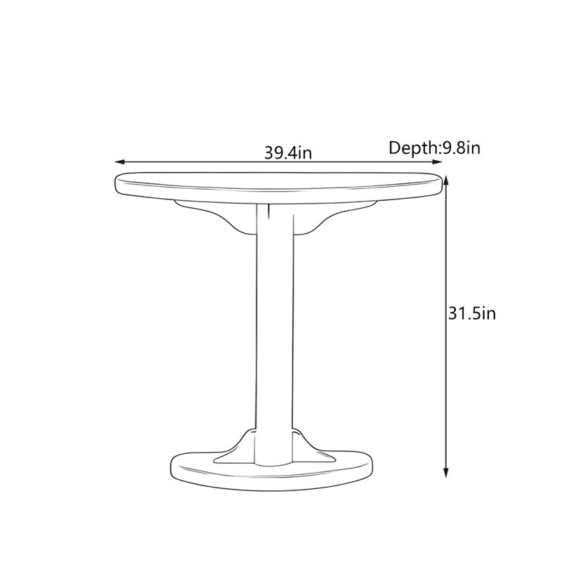Console Simple Modern, H 31,5 po x l 39,4 po x P 9,8 po, Teck