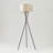 Jaxon 60 in. Mid-Century Modern LED Energy Efficient Floor Lamp with Tan Fabric Drum Shade and Black Tripod Legs-1390436521-1390436518