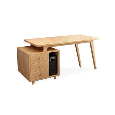 Bureaux rectangulaires en bois massif 55,12 po