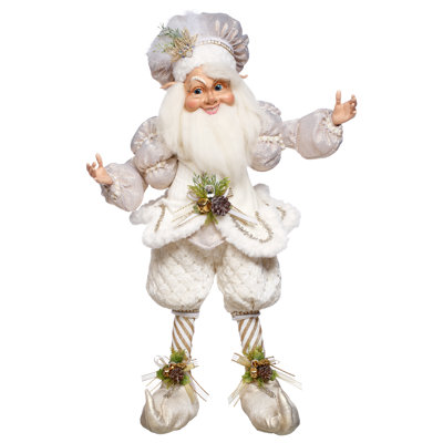 North Pole White Christmas Elf - 33.5 Inches