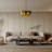 10 - Light 24" Antique Brass Tier Modern Drum Chandelier With Metal Shade  For Dining Room Or Bedroom