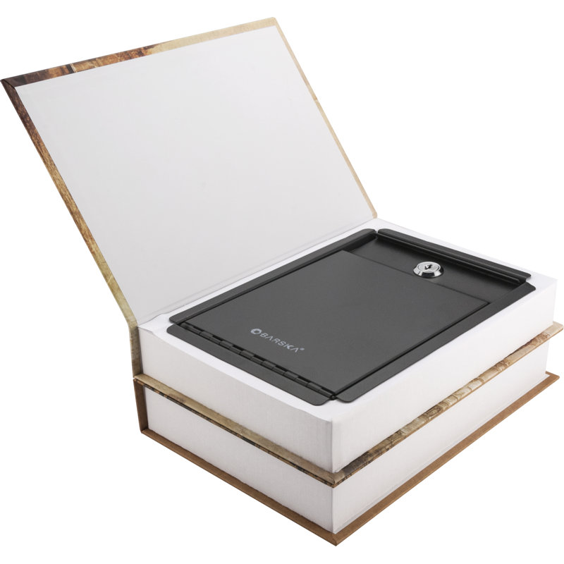 Compact Steel Paris and London Dual Book Safe with Key Lock