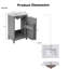 Meuble-lavabo simple 20 po avec plateau Makayla-1926456542