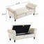 Banc de rangement en velours avec accoudoirs-136170832
