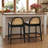 Modern Bar Stools Upholstered Counter Stools With Rattan Backrests And Wood Legs Kitchen Stools For Island Set of 4-1814217215-1814217090