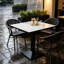Marble Top Dining Table with Iron Base-1269582684