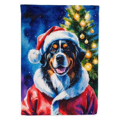 Drapeau de maison de Noël chocolat caniche chocolat