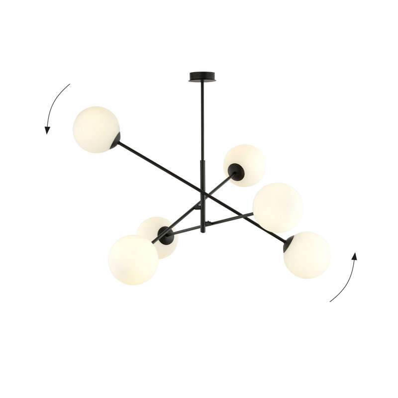 Rayle 6 - Light Sputnik Chandelier, White