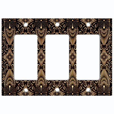 Patterned 3 - Gang Rocker Standard Wall Plate
